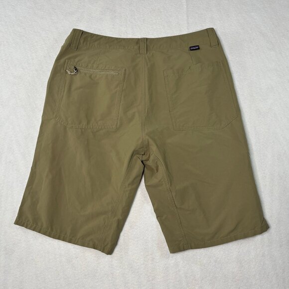 Patagonia Men's Quandary Hiking Shorts Size 33 Tan/Khaki 10" Inseam Pockets - Picture 7 of 9